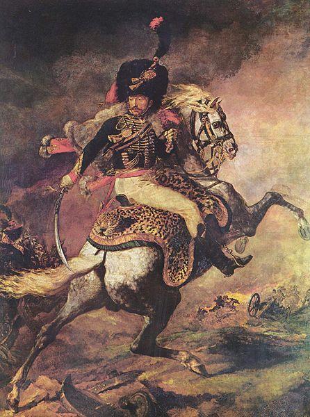 Theodore   Gericault Offizier der Gardejager beim Angriff china oil painting image